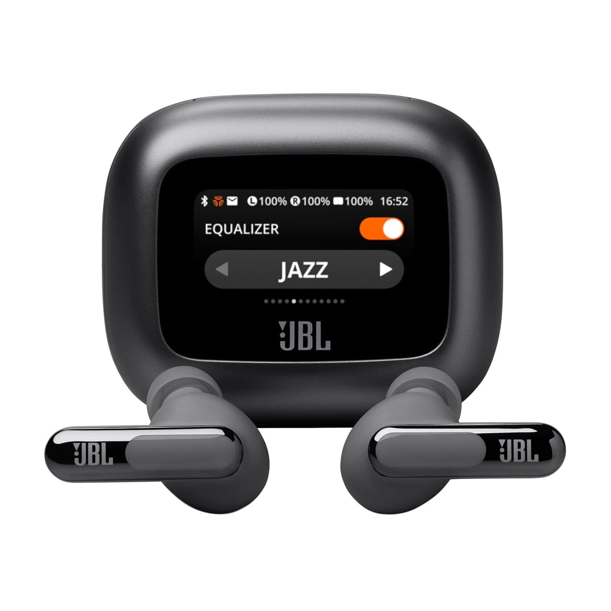 JBL New Launch Live Beam 3 TWS,Hi-Res Audio True ANC Earbuds,Smart Case with Touch Display,48H Playtime,Wireless Charging,6 Mic,Multipoint Connection,Ip55 Proof, Headphones App,Personi-Fi 3.0 (Black) (OPENBOX)