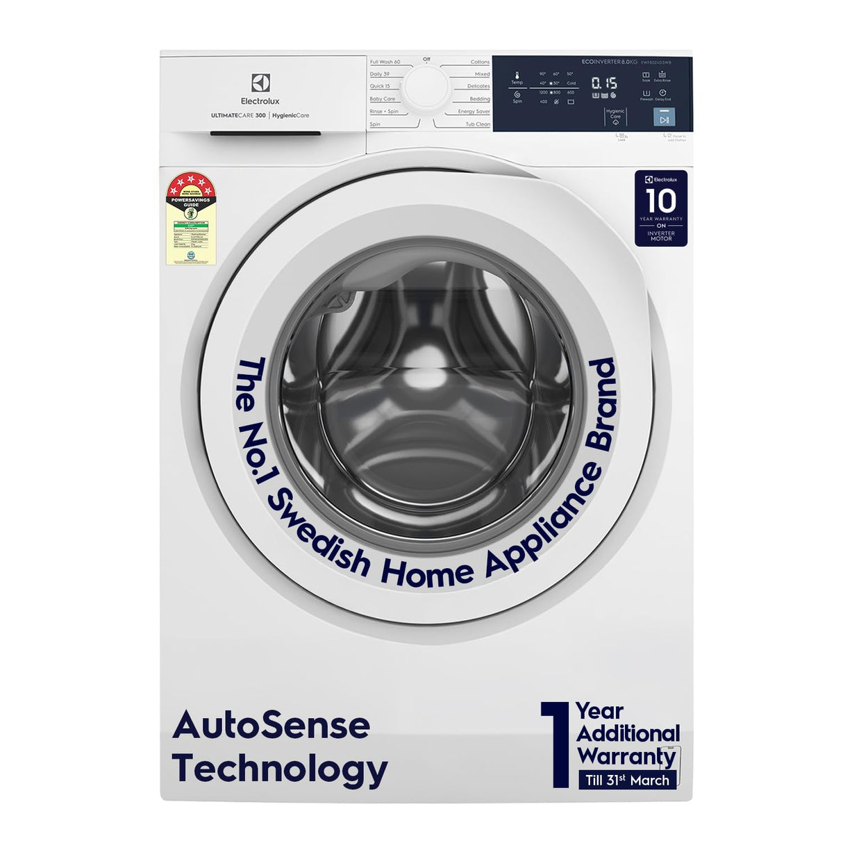 Electrolux 8 kg Fully Automatic Front Load Washing Machine (EWF8024D3WB, White) (OPENBOX)