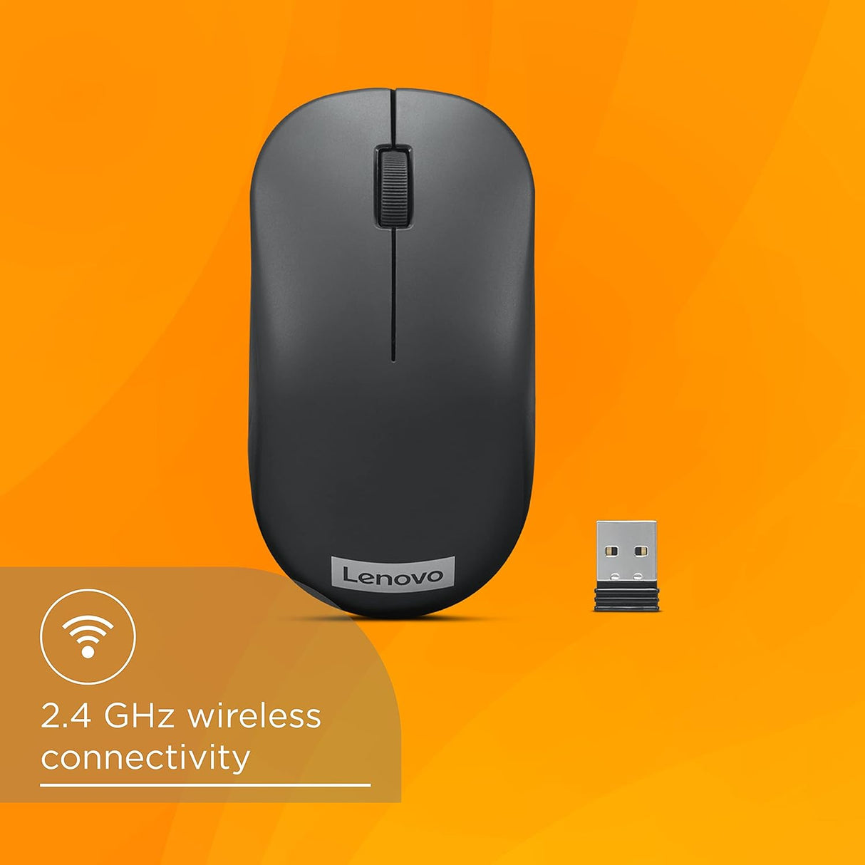 Lenovo 130 Wireless Compact Mouse, 1K DPI Optical sensor, 2.4GHz Wireless NanoUSB, 10m range, 3button(left,right,scroll) upto 3M left/right clicks, 10 month battery, Ambidextrous, Ergonomic (OPENBOX)