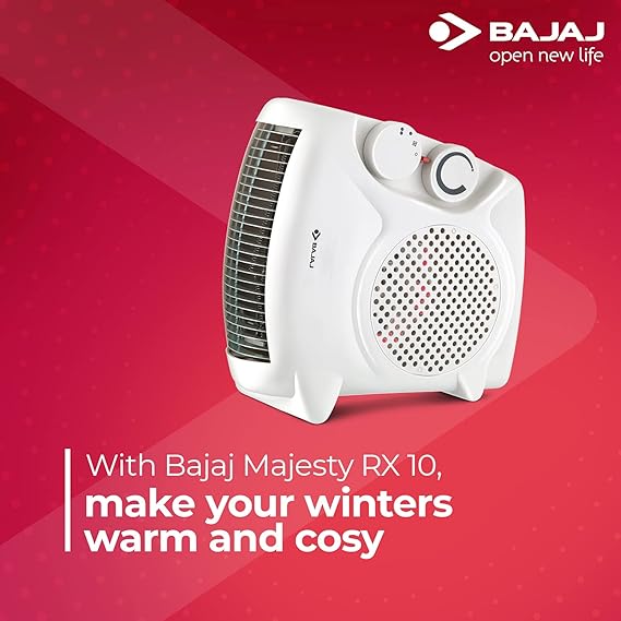 BAJAJ Majesty RX10 2000W Fan Room Heater with Automatic Thermal Cutout (OPENBOX)