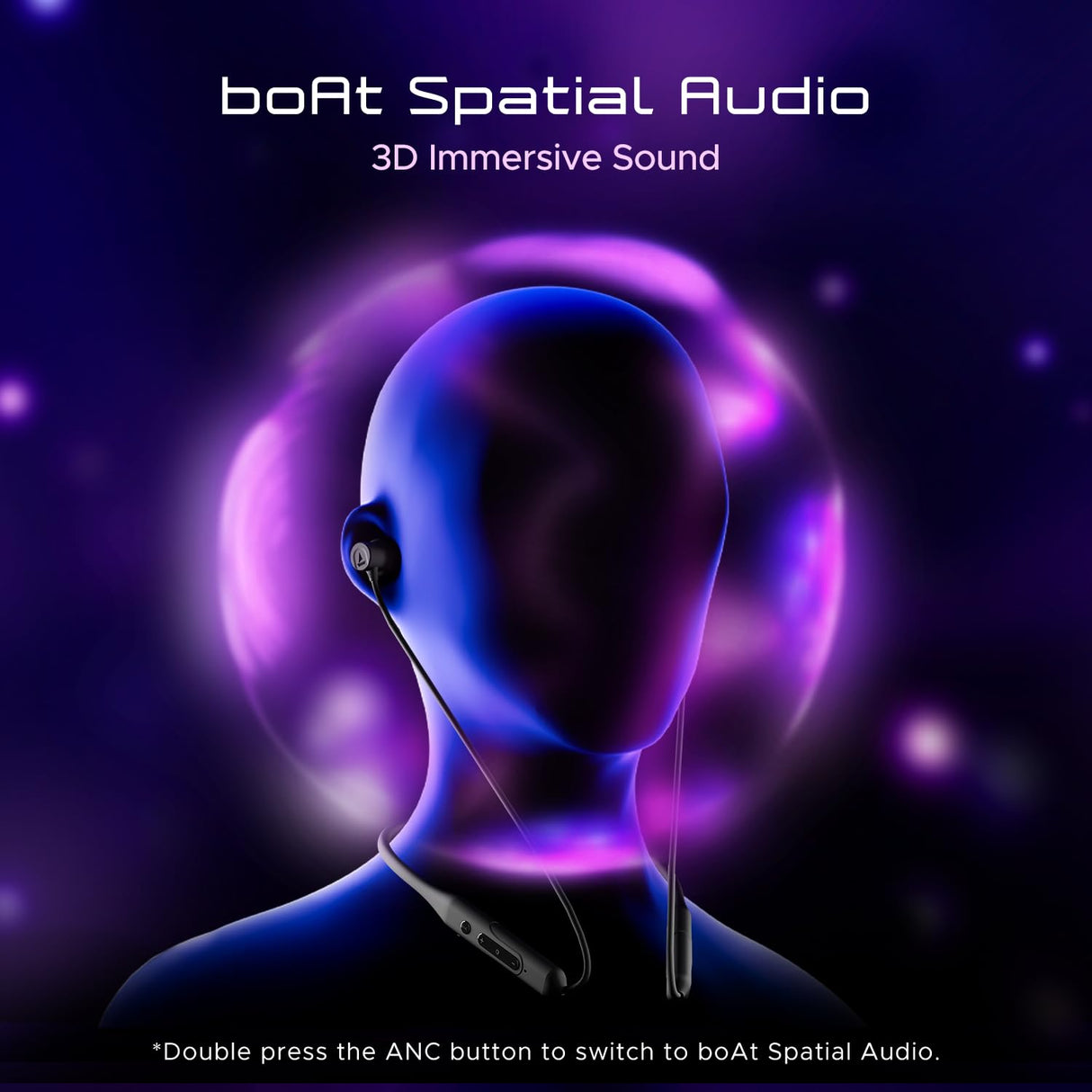 boAt Rockerz 255 ANC Neckband (Black) (OPENBOX)