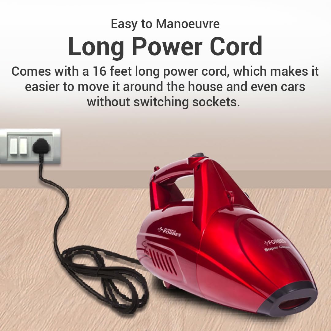 Eureka Forbes Super Clean Handheld Vacuum Cleaner, 0.5 Liter,Cartridge (OPENBOX)