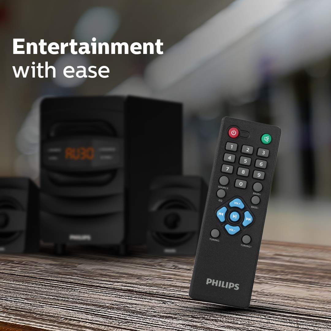 PHILIPS Audio MMS2625B 2.1 Channel, Bluetooth connectivity, Wired Multimedia Computer Speaker - Black (OPENBOX)