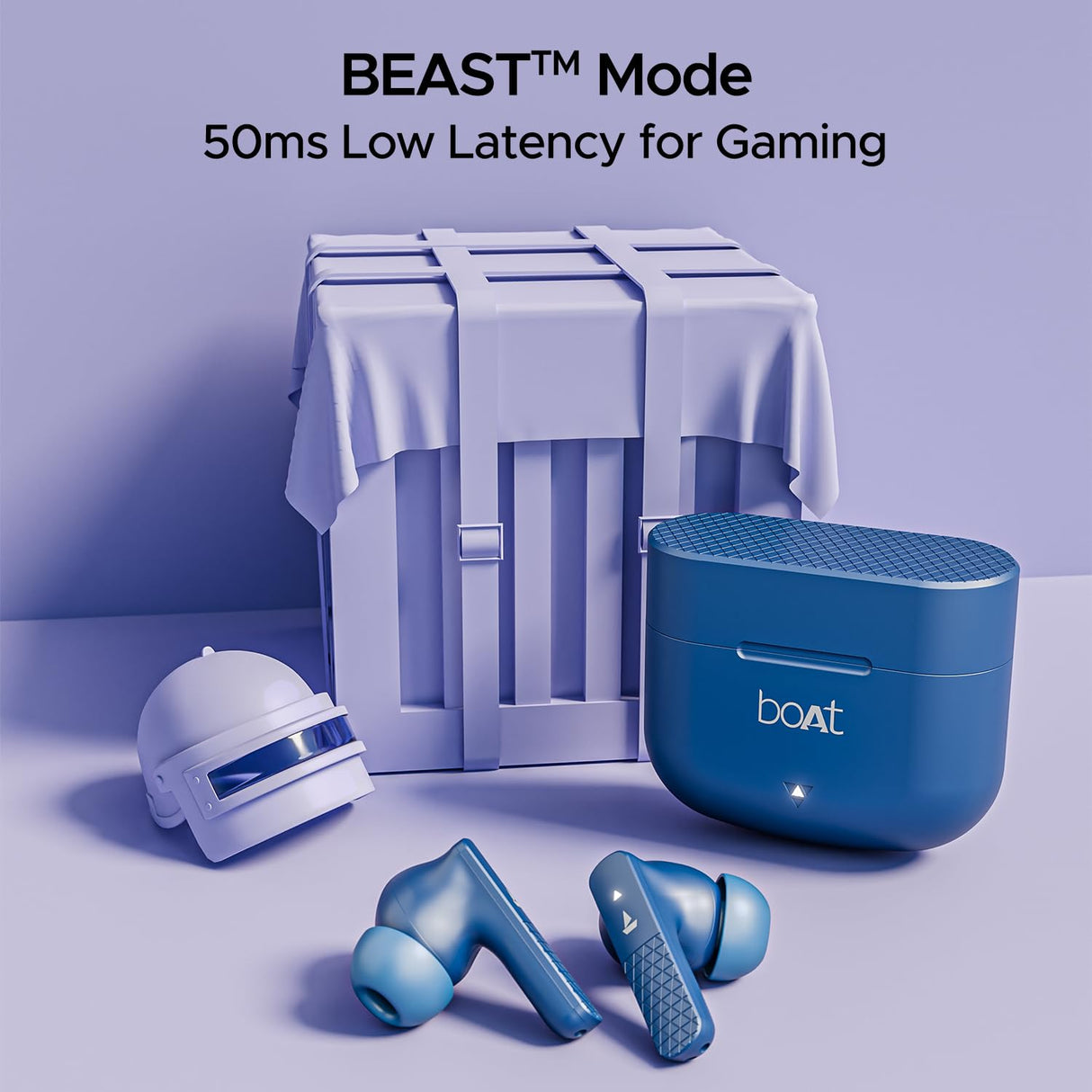 boAt Airdopes 91, 45HRS Battery, 50ms Low Latency, ENx Tech, Fast Charge, IPX4, IWP Tech, v5.3 Bluetooth Earbuds, TWS Ear Buds Wireless Earphones with mic (Starry Blue) (OPENBOX)