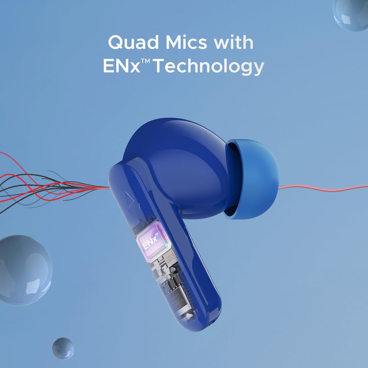 boAt Airdopes Ultra Plus TWS in Ear Earbuds with 50 HRS Playback, 4-MIC ENx Technology & ASAP Charge(Sporty Blue) (OPENBOX)