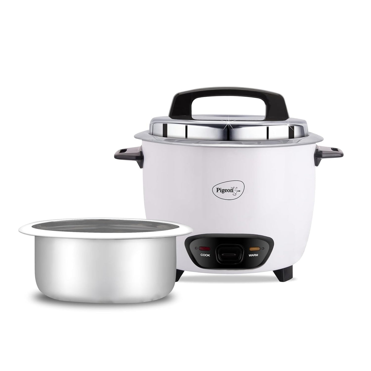 Pigeon by Stovekraft Joy 1.8 Liter Electric Rice Cooker 700 Watt, White - OPEN BOX