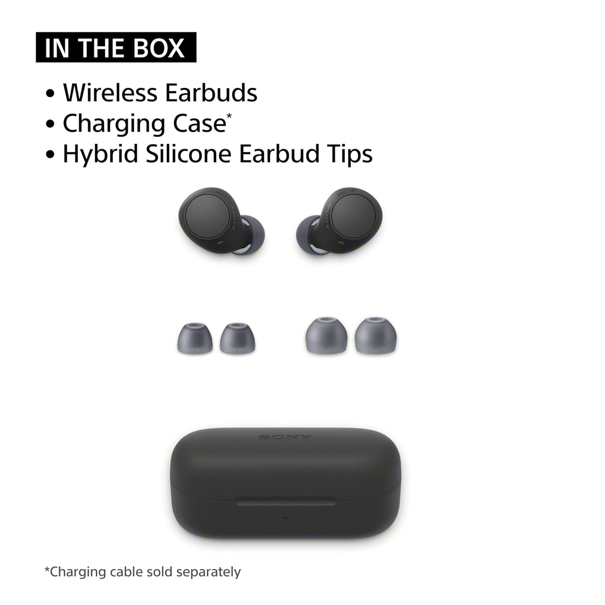 Sony WF-C510 Wireless Bluetooth Earbuds with Mic, TWS, in Ear, Ambient Sound Mode, Small and Comfortable, IPX4, Quick Charge, Multipoint Connectivity, Customized EQ, Up to 22 Hours Battery- Black (OPENBOX)