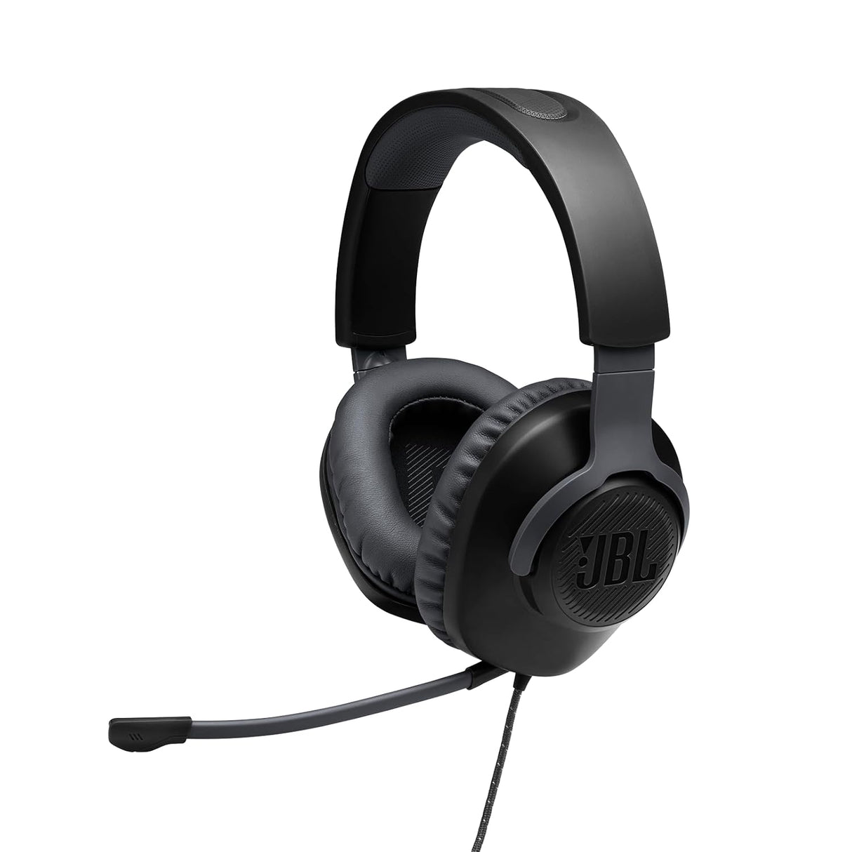 JBL Quantum 100 Wired Over Ear Gaming Headphones with Mic, 40mm Dynamic Drivers, Quantum Sound Signature, Detachable Mic, Memory Foam Cushioning, PC/Mobile/PS/Xbox/Nintendo/VR Compatible (Black) (OPENBOX)