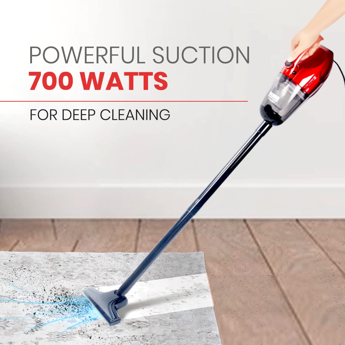 Eureka Forbes Compact 700 Watts Powerful Suction & Blower Vacuum Cleaner with Washable HEPA Filter & 6 Accessories