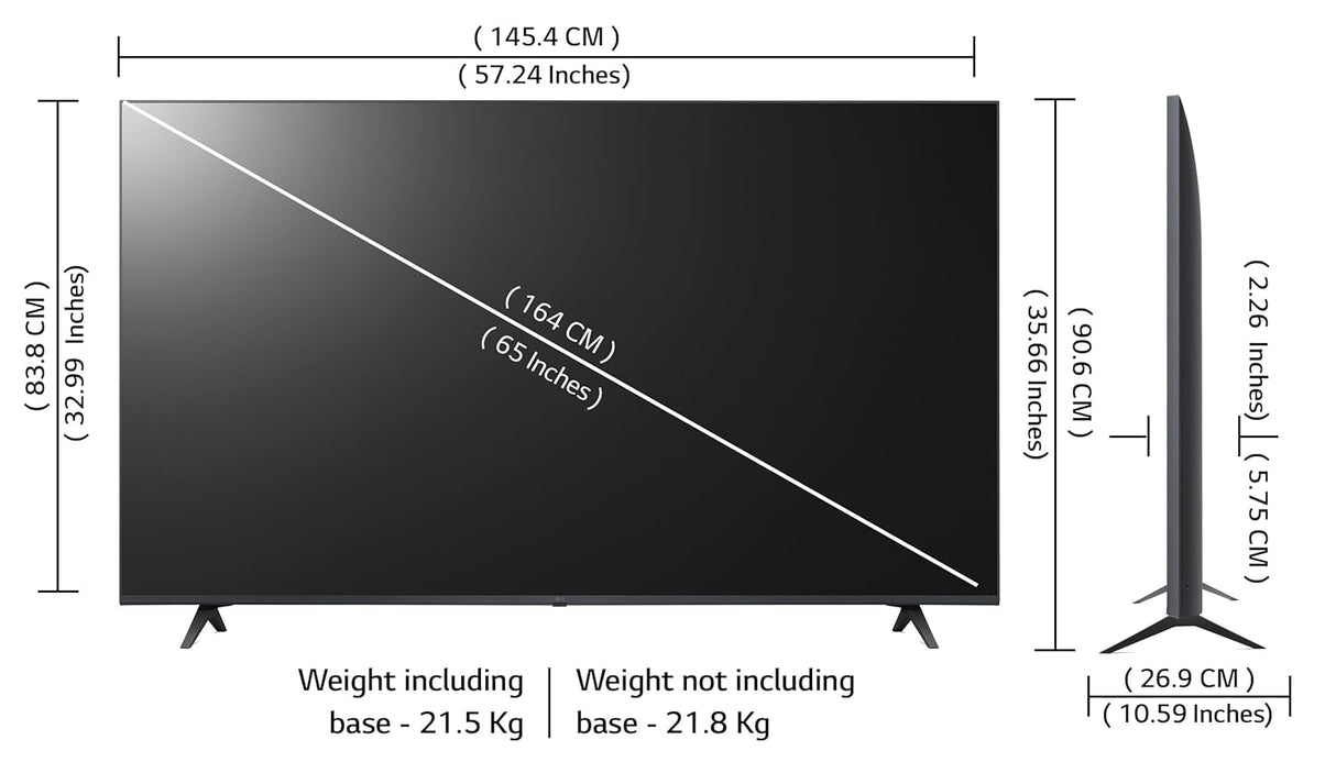 LG 139 cm (55 inches) 4K Ultra HD Smart LED TV 55UQ7500PSF (Ceramic Black) (OPENBOX)