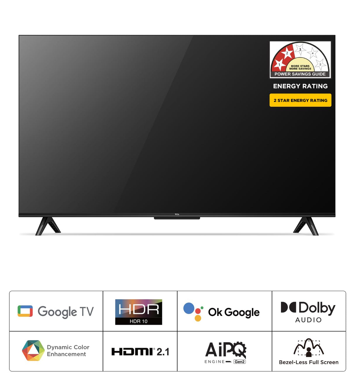 TCL 108 cm (43 inches) Bezel-Less Full Screen Series Ultra HD 4K Smart LED Google TV 43P635 Pro (Black) (OPENBOX)