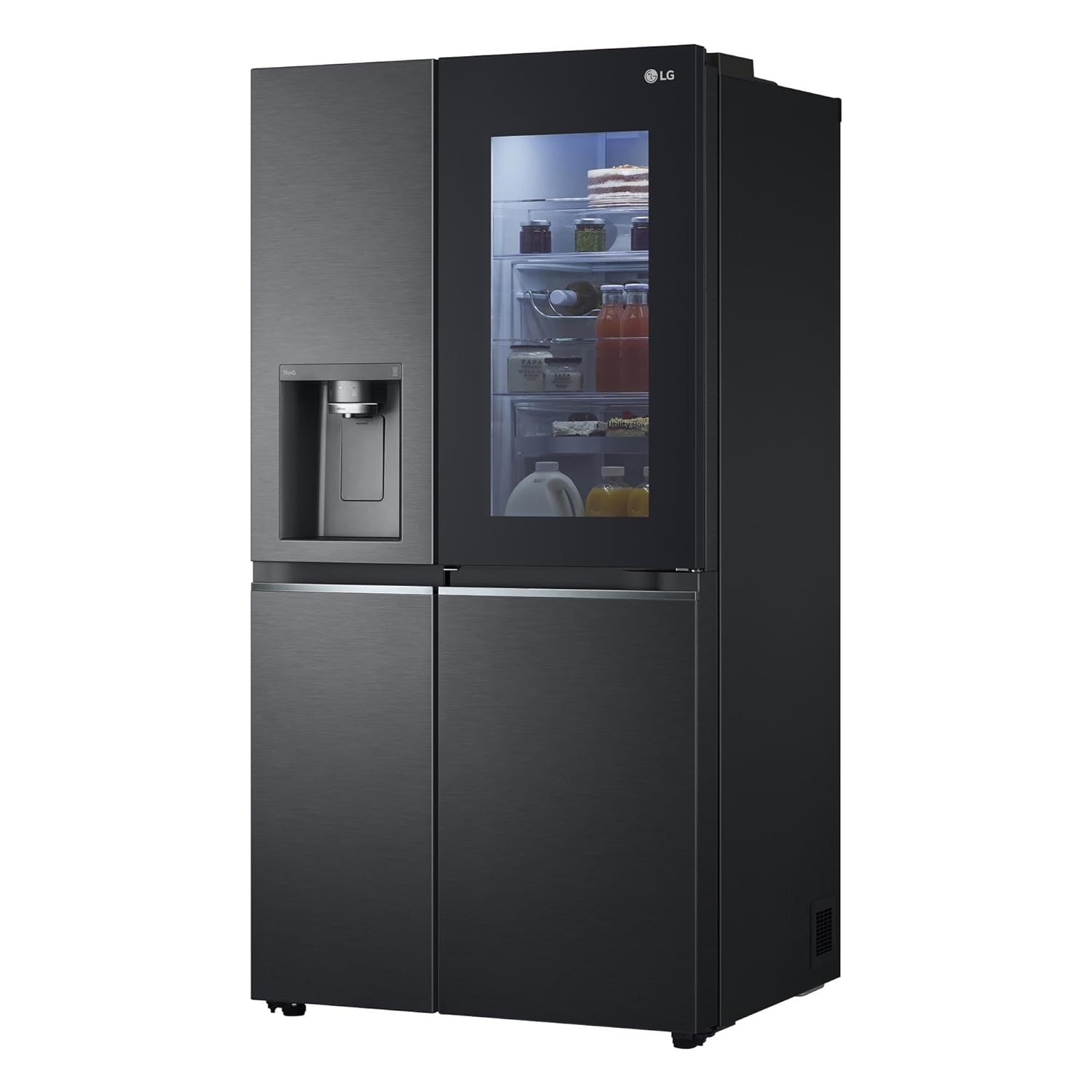 LG 630 Litres 3 Star Frost Free Side by Side Door Smart Wifi Enabled Refrigerator with Multi Air Flow (GL-X257AMC3, Matt Black) (OPENBOX)