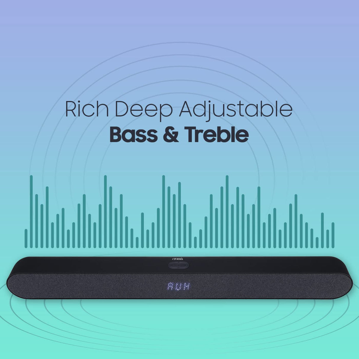 Croma 2.1 Channel Sound bar with wireless Subwoofer for Deep Bass (180W True RMS Sound Output) with multiple connectivities HDMI ARC, SD card slot, Bluetooth 5.0 (OPENBOX)