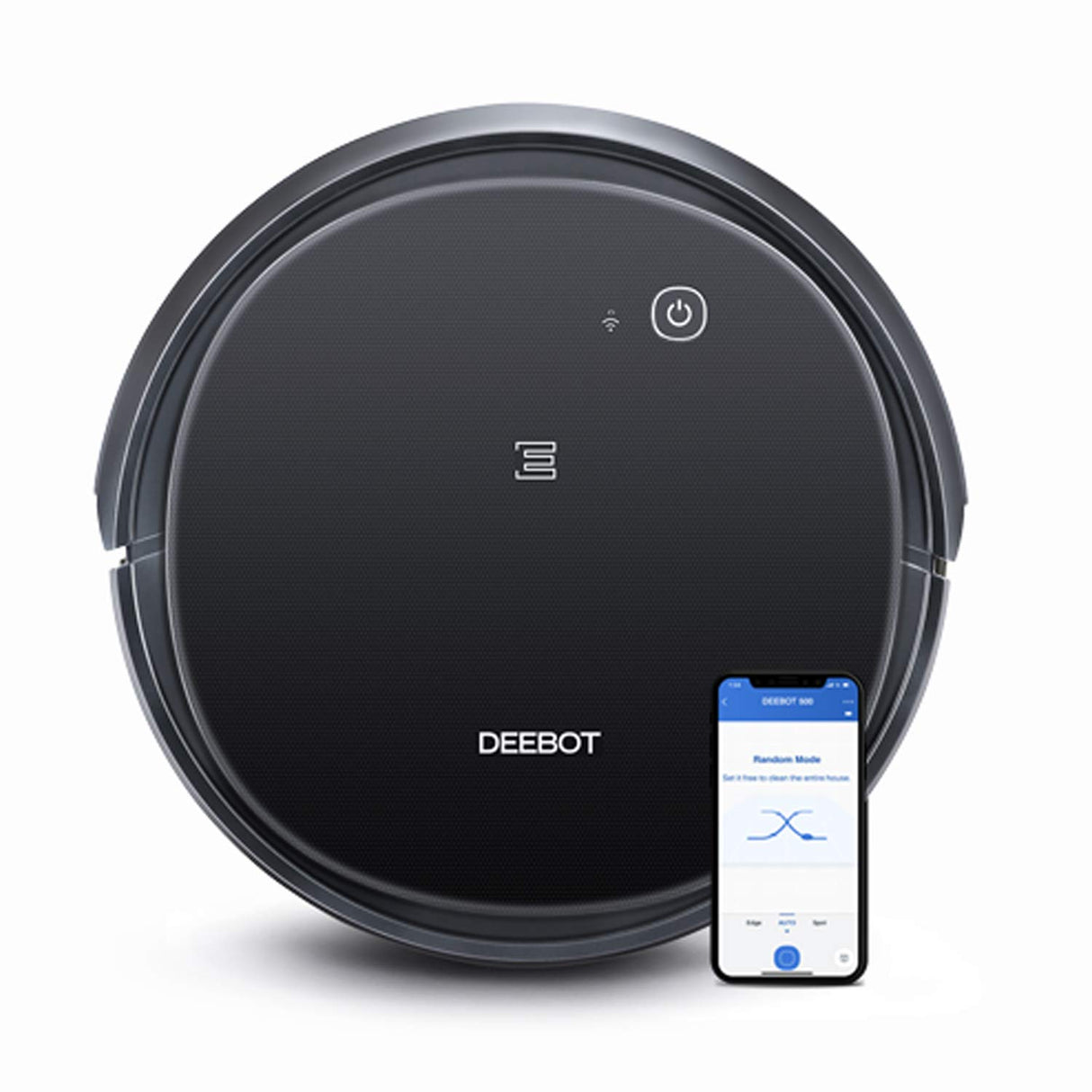 ECOVACS Deebot 500 Robotic Vacuum Cleaner with App & Voice Control, Strong Suction and Multiple Cleaning Modes, Self-Charging for Carpets & Hard Floors,work with Alexa (Black) (OPENBOX)