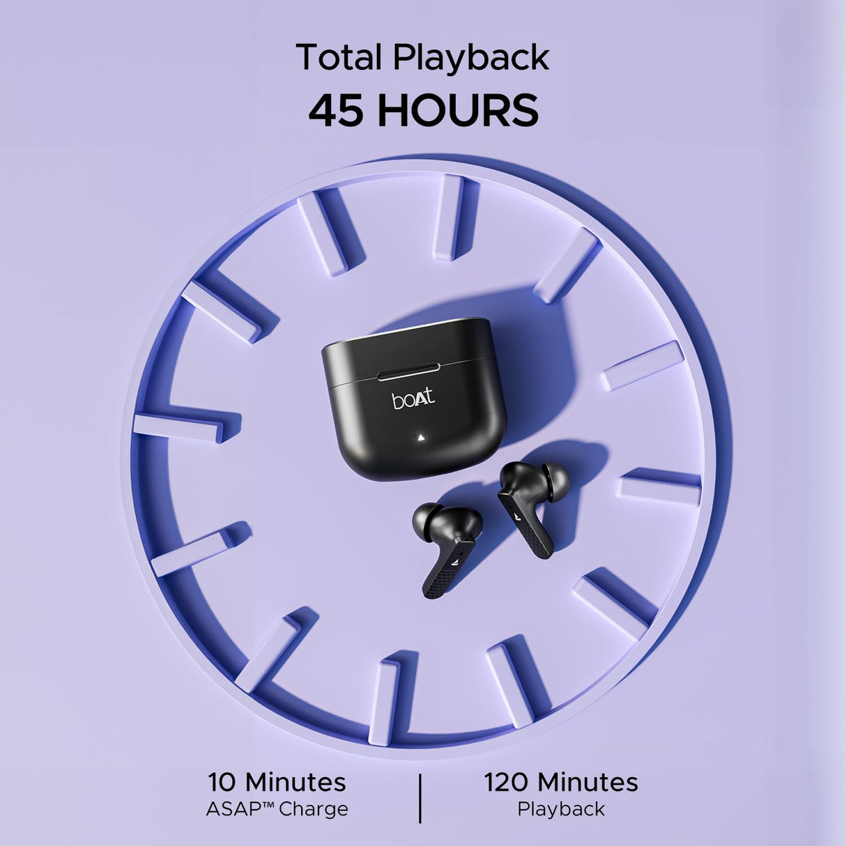 boAt Airdopes 91, 45HRS Battery, 50ms Low Latency, ENx Tech, Fast Charge, IPX4, IWP Tech, v5.3 Bluetooth Earbuds, TWS Ear Buds Wireless Earphones with mic (Active Black) (OPENBOX)