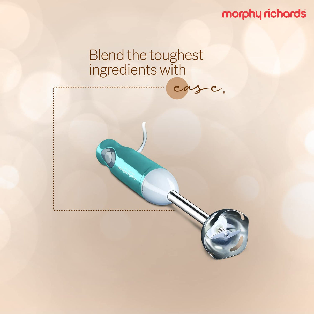 Morphy Richards Plastic Pronto Ultra 300W Hand Blender for Kitchen with Multifunctional Blade & Detachable Shaft, Blue, 300 Watt (OPENBOX)