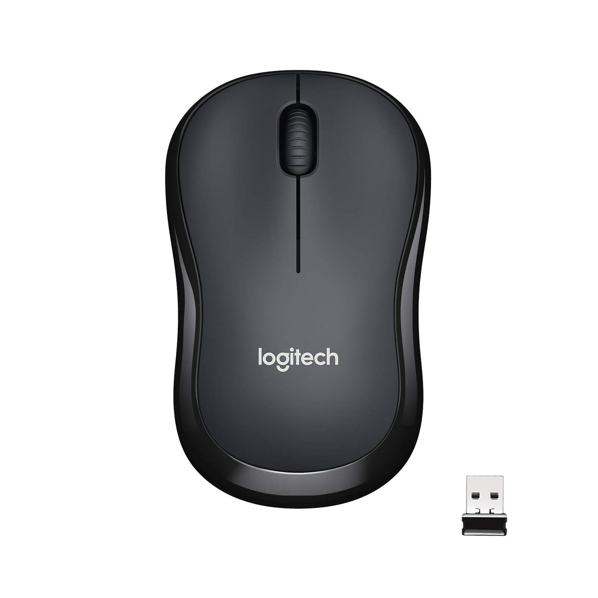 Logitech M221 Wireless Mouse, Silent Buttons, 2.4 GHz with USB Mini Receiver, 1000 DPI Optical Tracking, 18-Month Battery Life, Ambidextrous PC/Mac/Laptop - Charcoal Grey (OPENBOX)