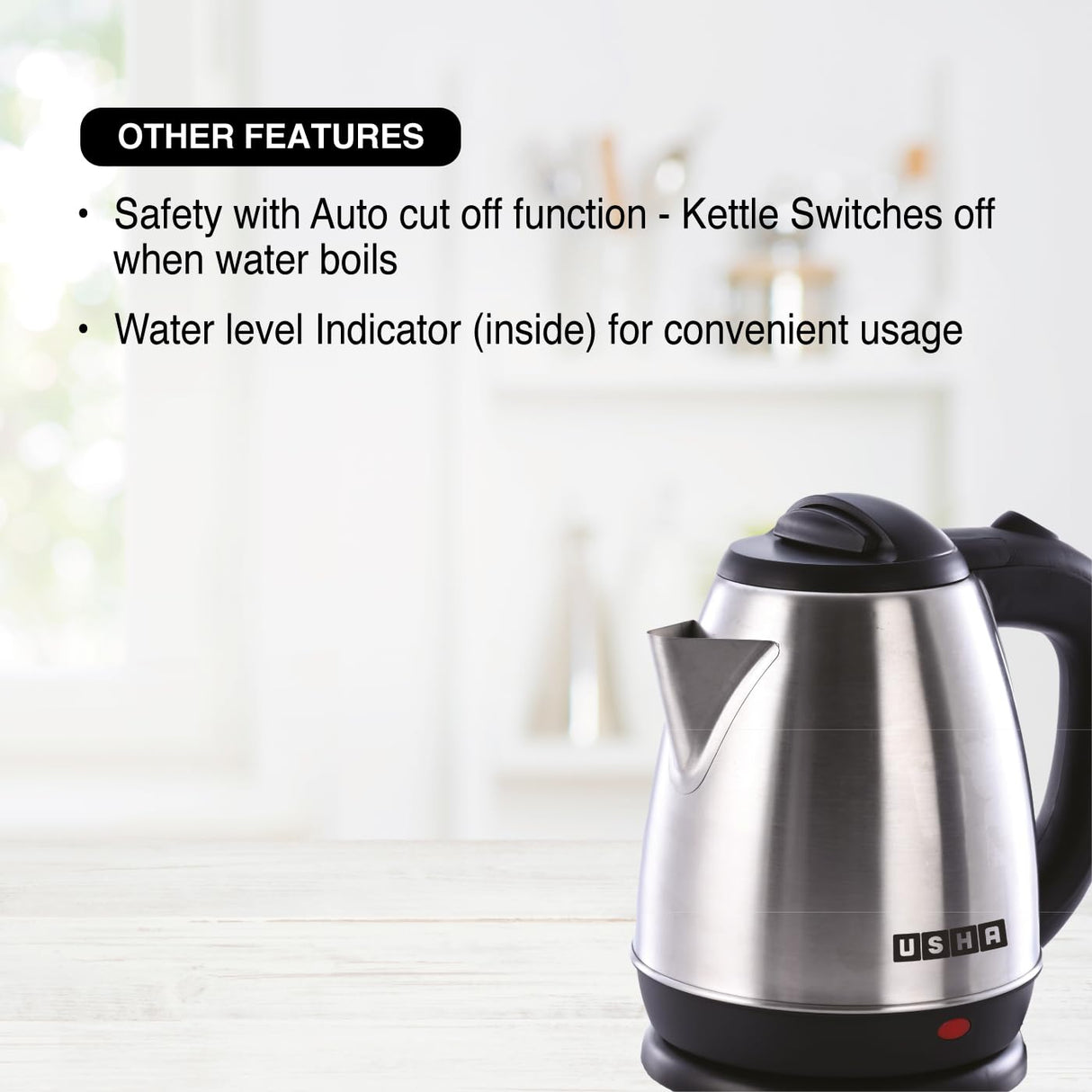 USHA Kettle 1.5L SS 1200W (OPENBOX)