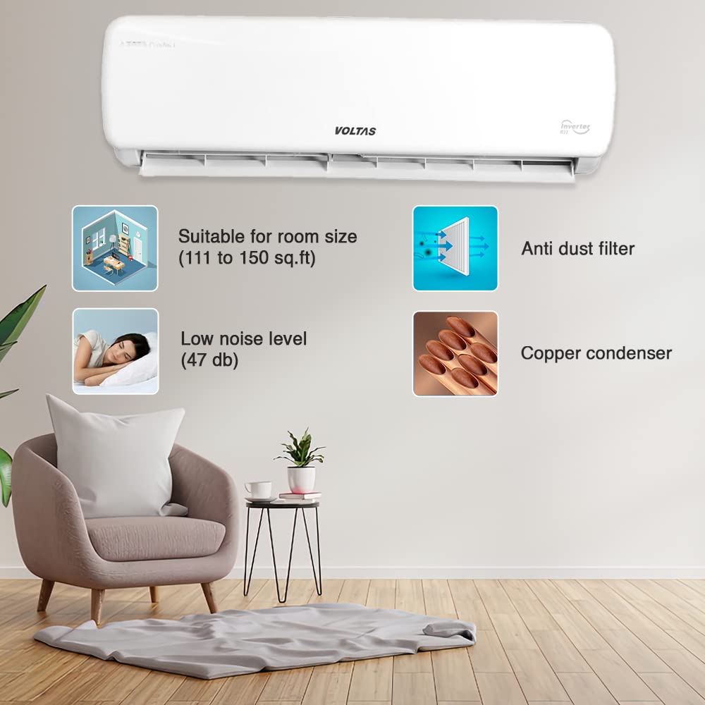 Voltas 1.5 Ton 3 Star Inverter Split AC (Model: 183V Vectra Pearl Marvel) (OPENBOX)