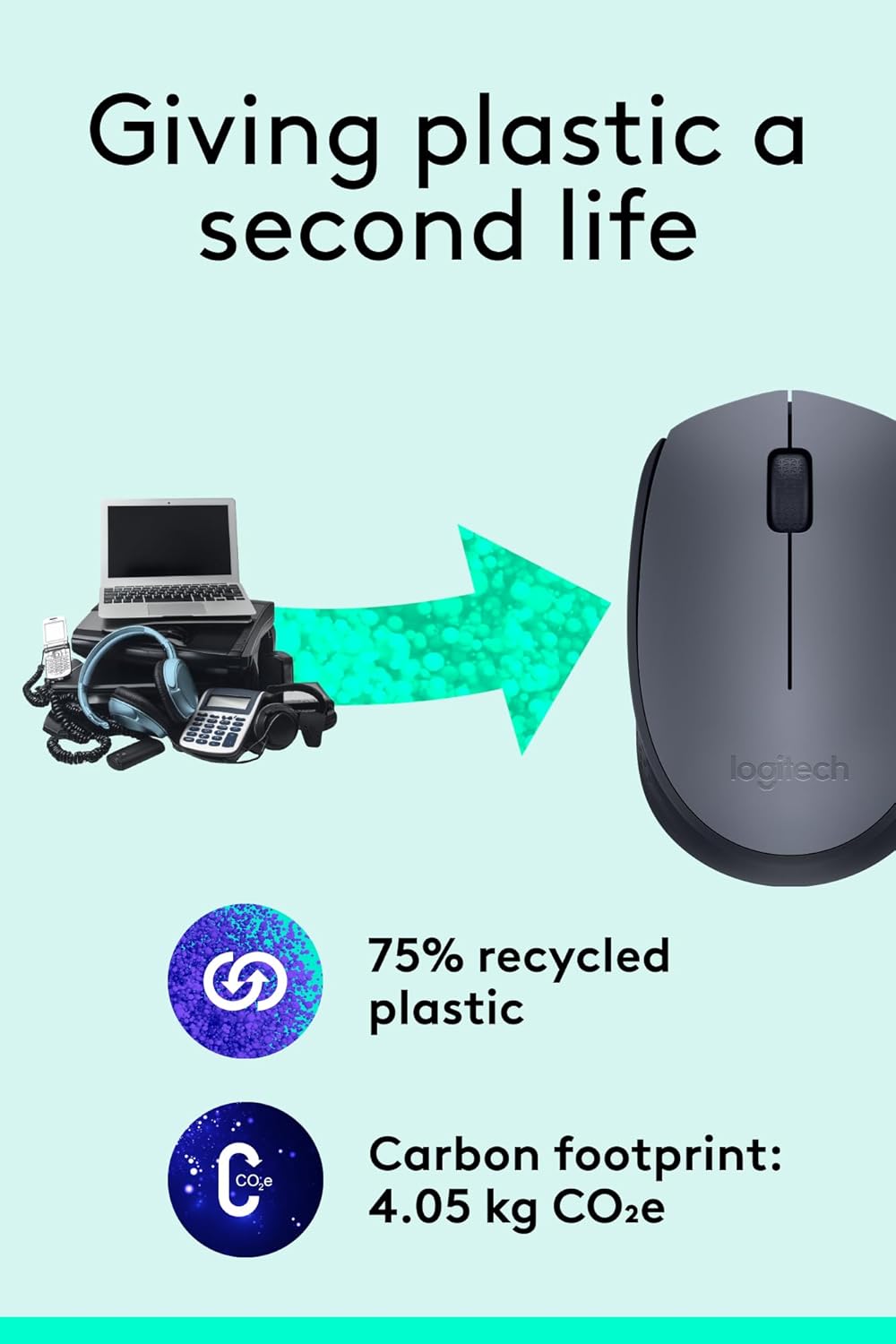 Logitech M170 Wireless Mouse (Black) (OPENBOX)