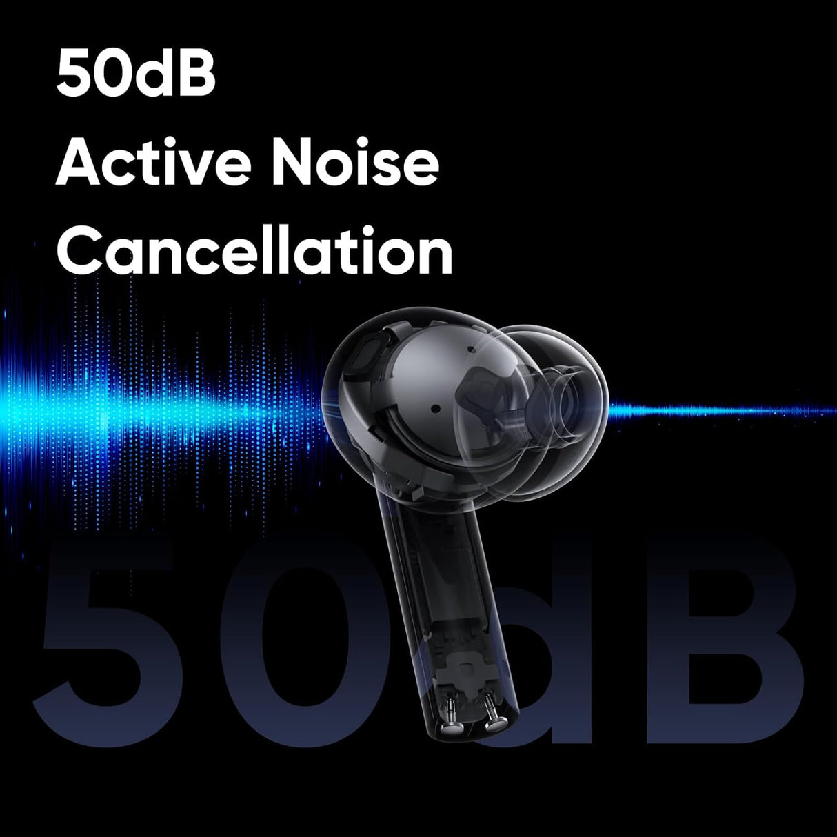 realme Buds Air 5 Truly Wireless in Ear Earbuds with 50dB ANC, 12.4mm Mega Titanized Dynamic Bass Driver, Upto 38Hrs Battery with Fast Charging & 45ms Ultra-Low Latency for Gaming (Deep Sea Blue) (OPENBOX)