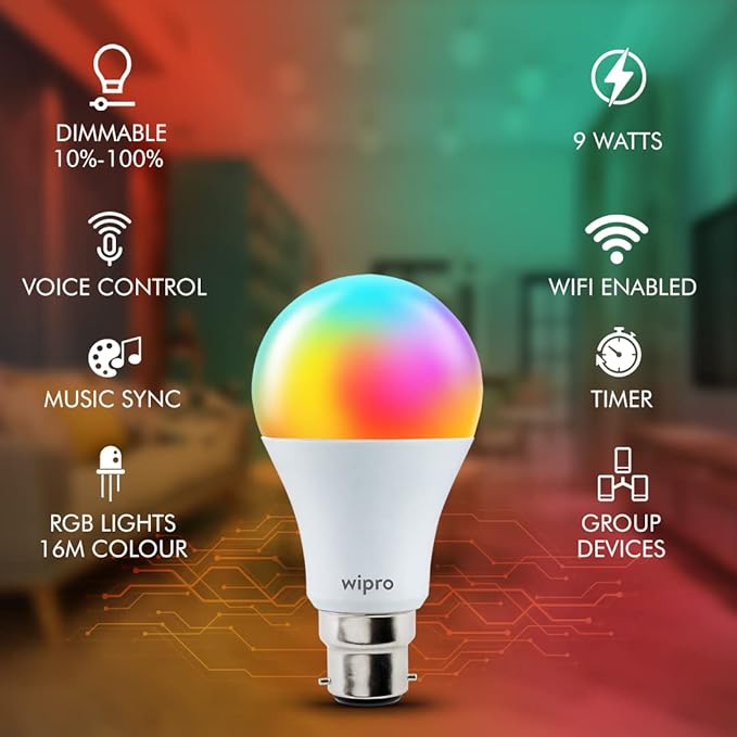 E-WIPRO NS9400 9-Watt B22 Smart LED Bulb (OPENBOX)