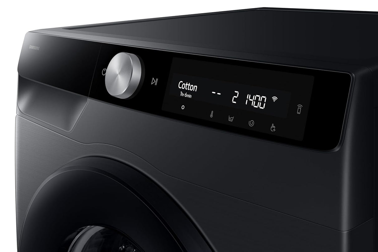 Samsung 12 kg, 5 Star, AI Control, Super Speed, Wi-Fi, Hygiene Steam with Inbuilt Heater, Digital Inverter, Fully-Automatic Front Load Washing Machine (WW12DG6B24ABTL, Black) (OPENBOX)