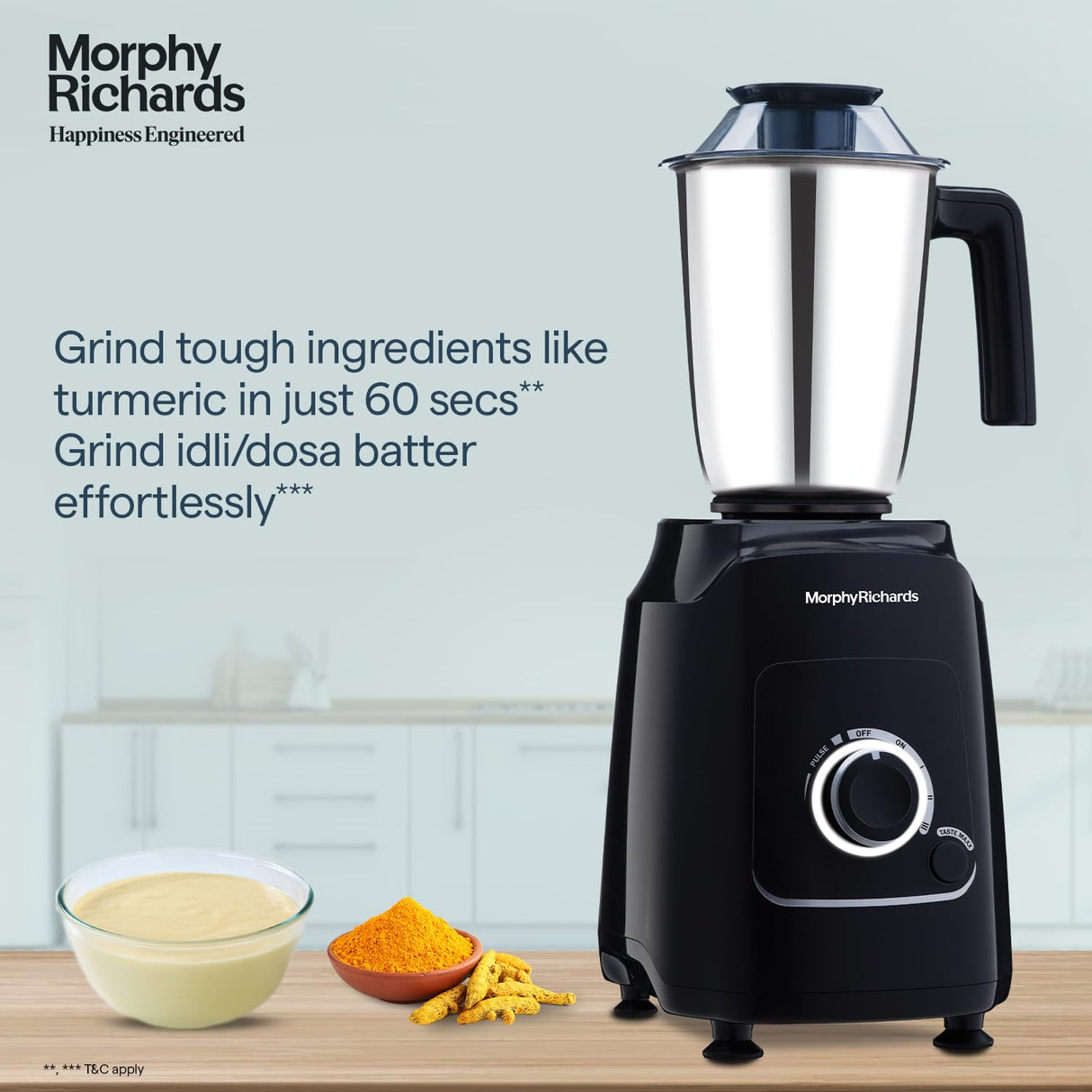 Morphy Richards Grindpro Maxx 4 Jar 1000W Mixer Grinder, Black (OPENBOX)