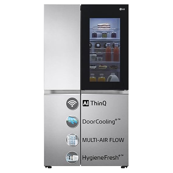 LG 655 Litres Frost-Free Inverter Compressor Wi-Fi Side-By-Side Door Refrigerator (GL-Q257BBSX)
