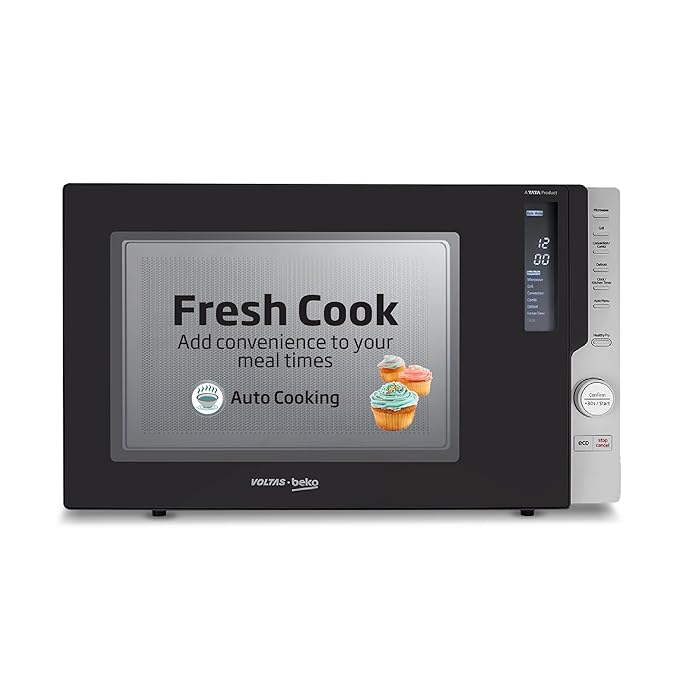 Voltas Beko 28 L Convection Microwave Oven, 5 power levels (MC28BD, Black)-OPEN BOX