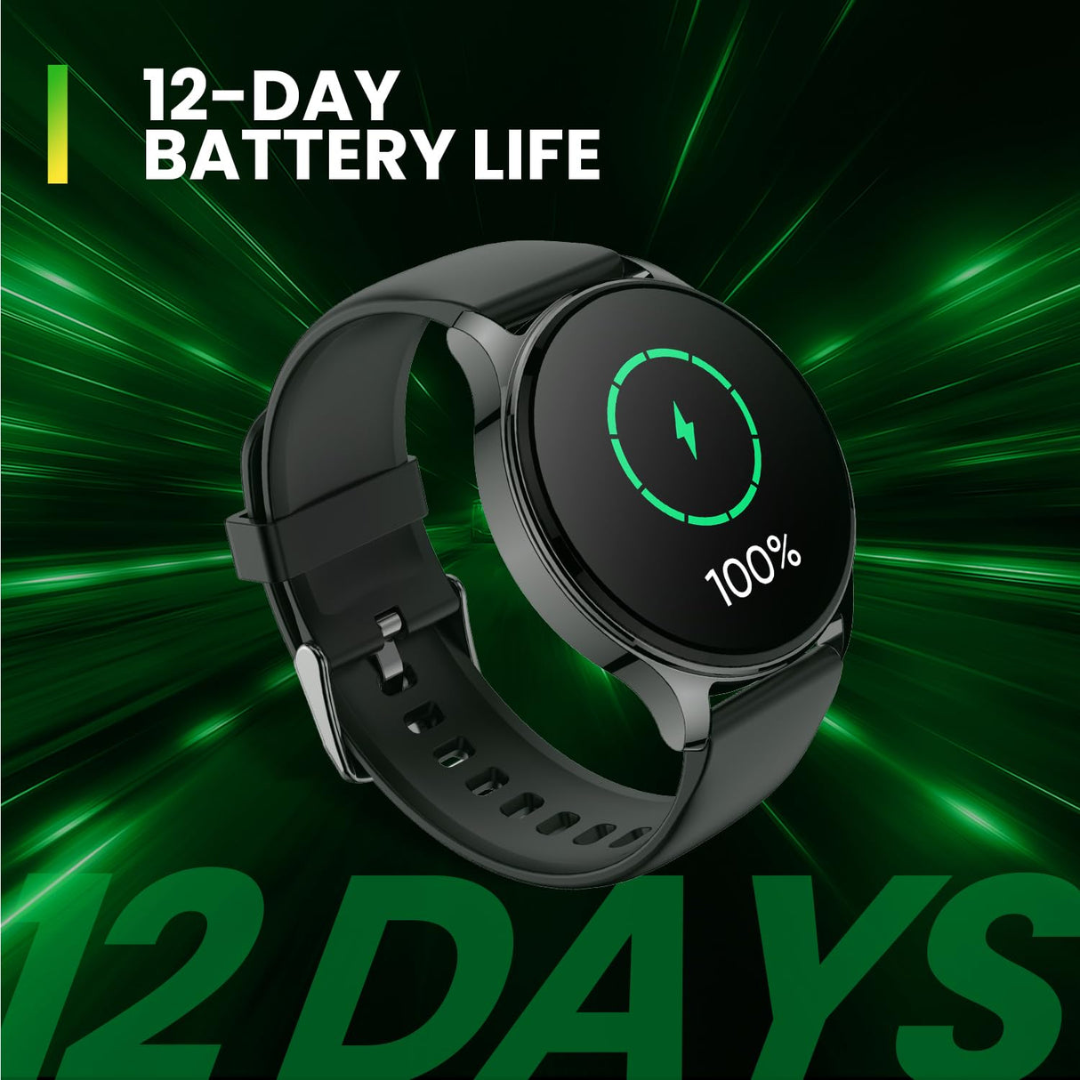 Amazfit Pop 3R Smart Watch, 1.43 AMOLED Display, Bluetooth Calling, SpO2, 12-Day Battery Life, AI Voice Assistance, 100 Sports Modes, 24H HR Monitor, Music Control (Metallic Sliver) (OPENBOX)