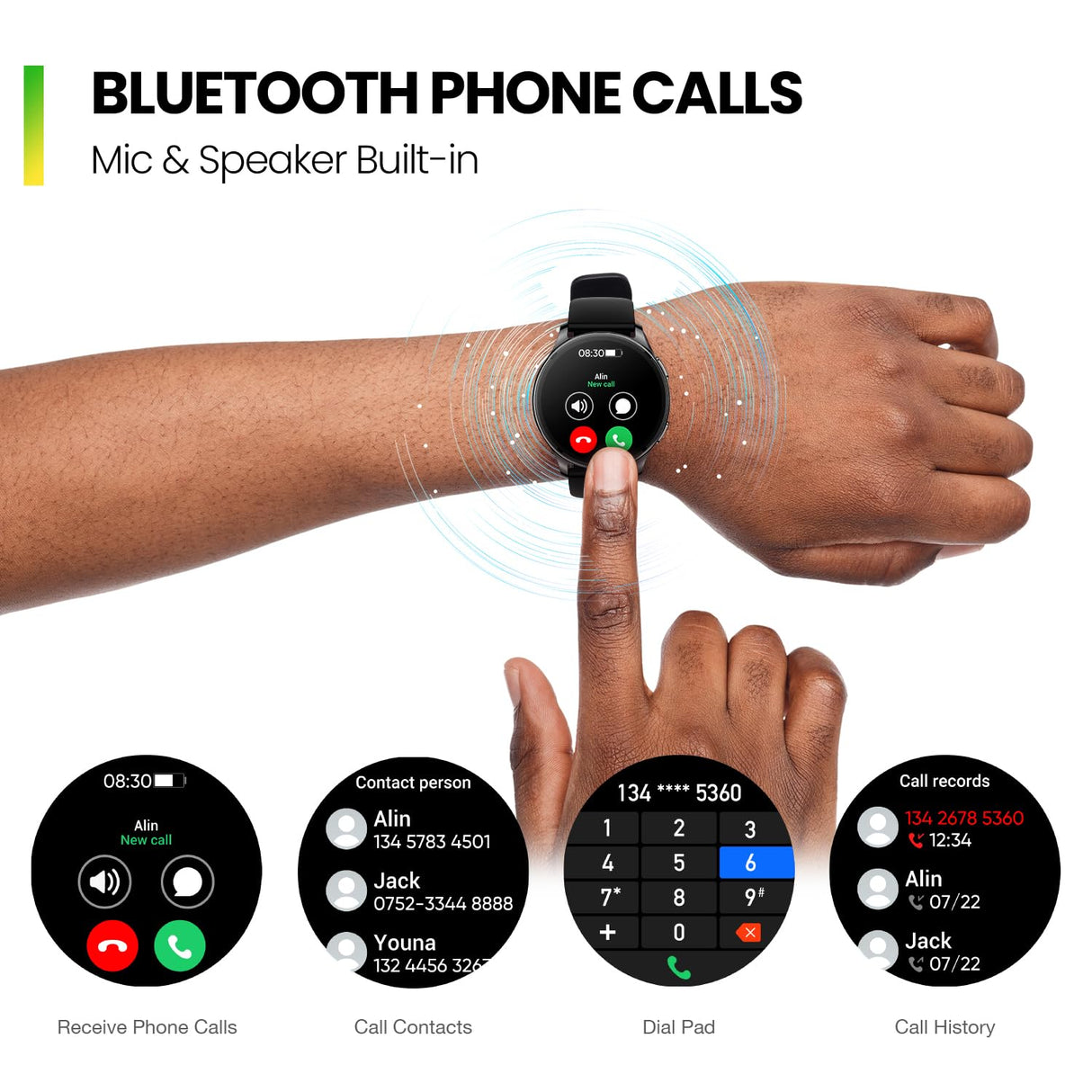 Amazfit Pop 3R Smart Watch, 1.43 AMOLED Display, Bluetooth Calling, SpO2, 12-Day Battery Life, AI Voice Assistance, 100 Sports Modes, 24H HR Monitor, Music Control (Metallic Sliver) (OPENBOX)