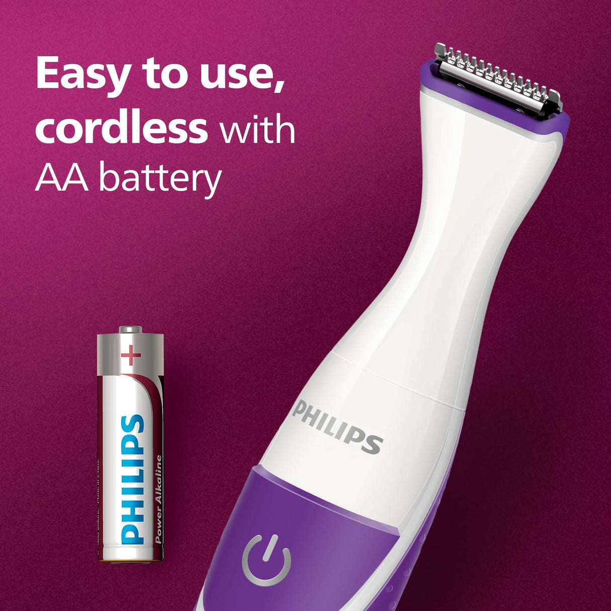 PHILIPS BRT383/15 Trimmer 180 min Runtime 3 Length Settings (Purple, White) (OPENBOX)