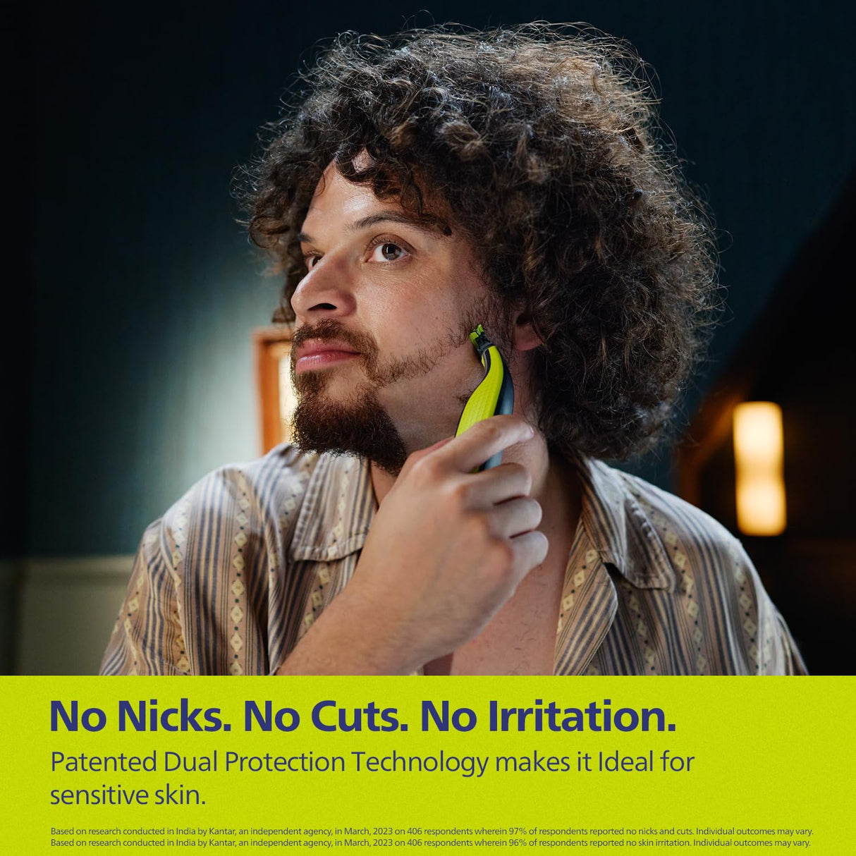 Philips OneBlade Hybrid Trimmer & Shaver | Zero Trim in One Stroke | 2x Powerful Motor | No Skin Irritation as Blade Never Touches Skin| Dual Protection Technology | Designed for Alpha Men | QP2724/10 (OPENBOX)