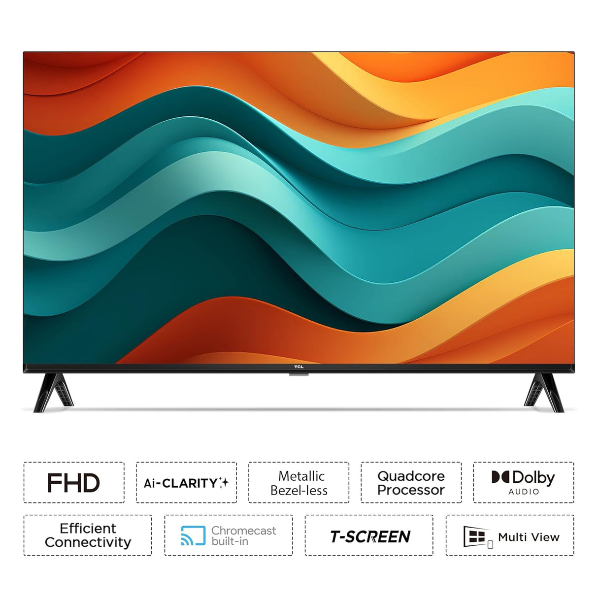 TCL 79.97 cm (32 inches) Metallic Bezel-Less S Series FHD Smart Android LED TV 32S5500AF (Black) (OPENBOX)