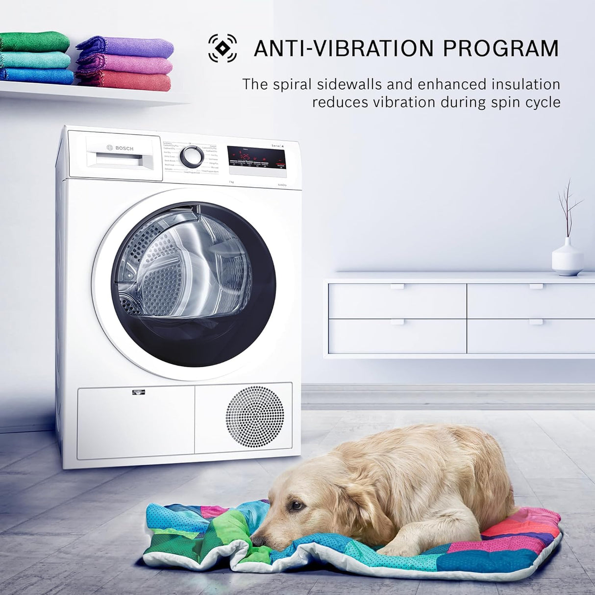 BOSCH 7 kg with 99.9% Dry Clothes Dryer with In-built Heater White (WTN86203IN) (OPENBOX)