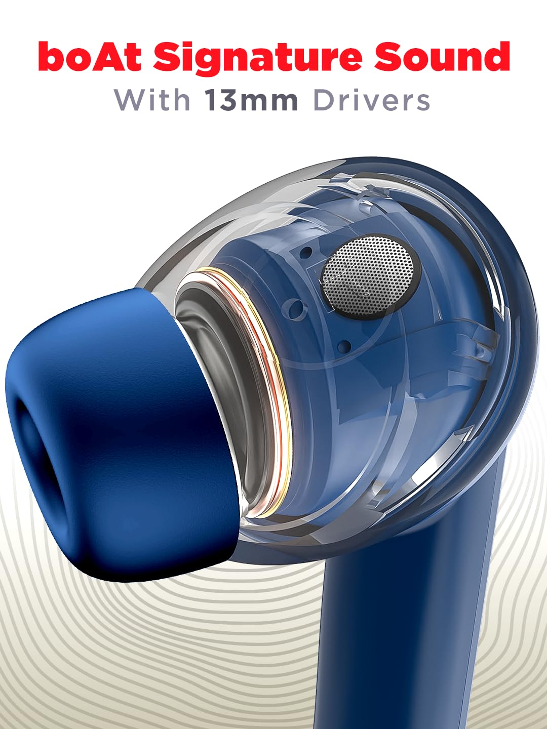 boAt Airdopes Atom 83 in Ear Earbuds(Bold Blue) (OPENBOX)