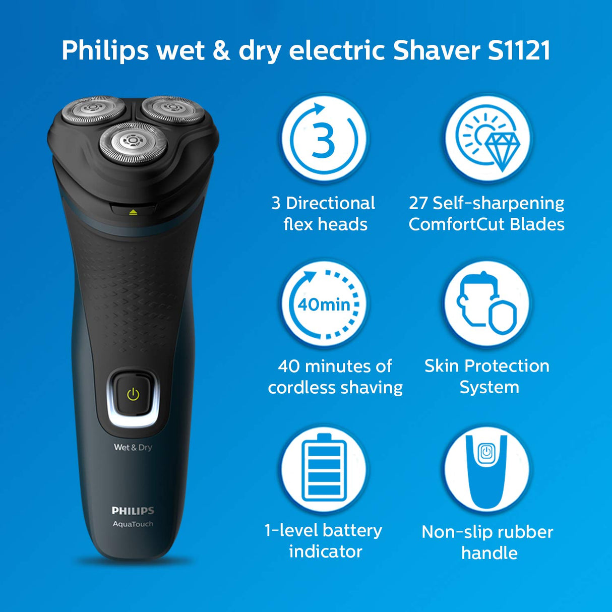 Philips Men's Shaver S1121/45 (OPENBOX)