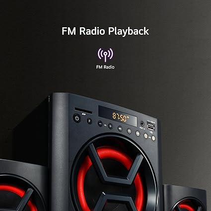 LG 40W Multimedia Speaker (Deep Bass Sound, 2.1 Channel, Red) (OPENBOX)