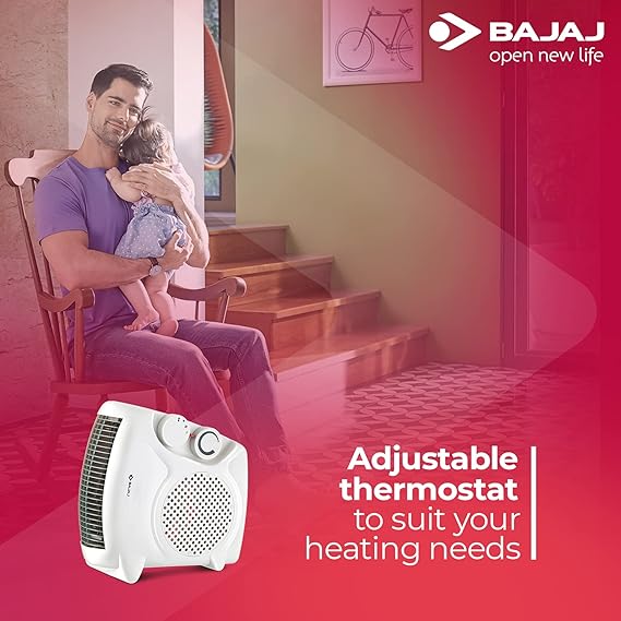 BAJAJ Majesty RX10 2000W Fan Room Heater with Automatic Thermal Cutout (OPENBOX)