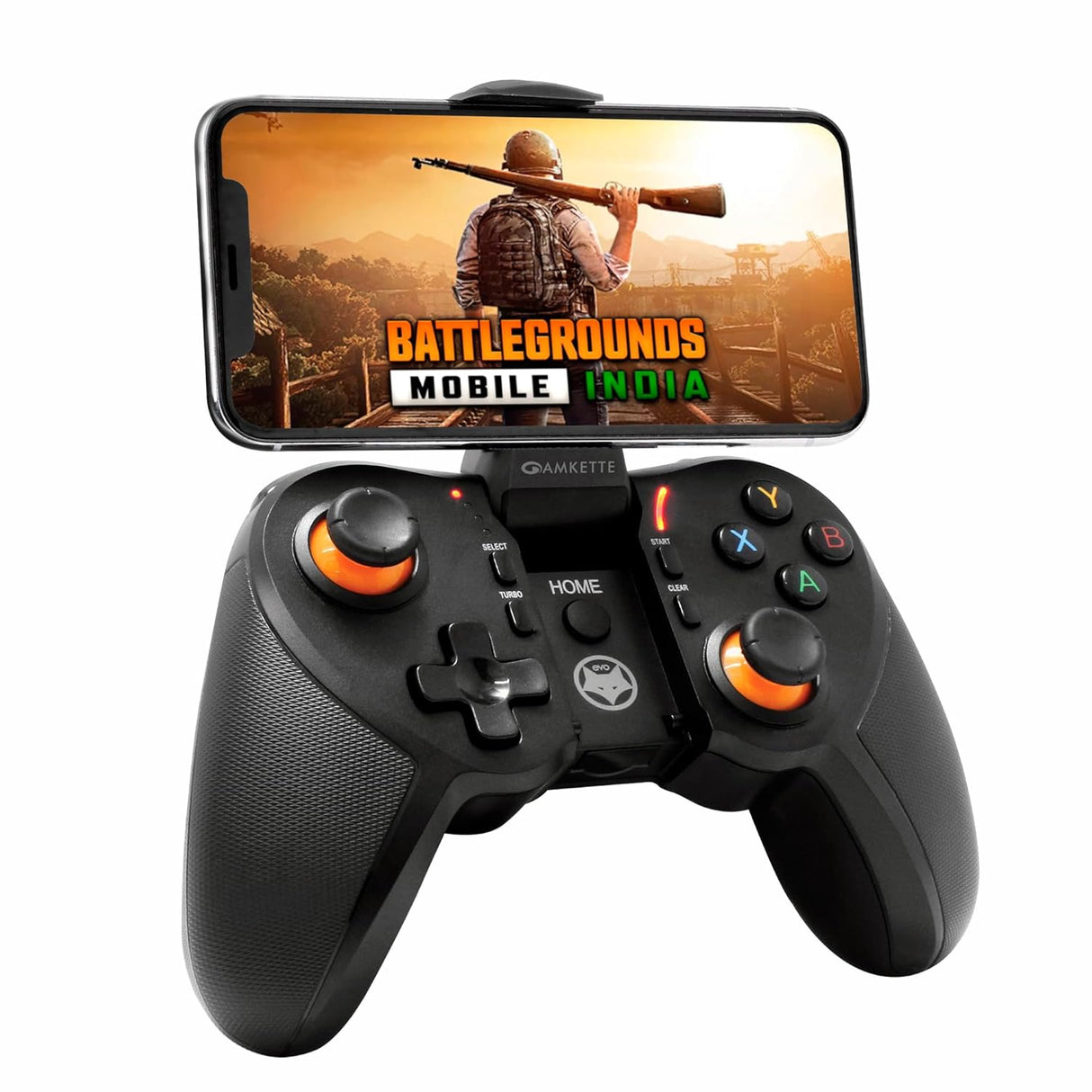 Amkette Evo Gamepad Pro 4 Programmable Gamepad for Android | for Snapdragon Devices Only | with Touch Point Mapping | Works with Genshin, BGMI, COD, Mobile Legends and More | Bluetooth 4.0 (Black) (OPENBOX)