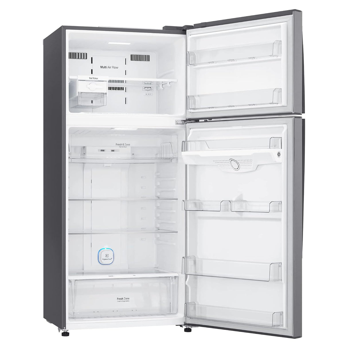 LG 475 Litres 1 Star Frost Free Double Door Refrigerator with Stabilizer Free Operation (GN-H602HLHM.APZQEBN, Platinum Silver) (OPENBOX)