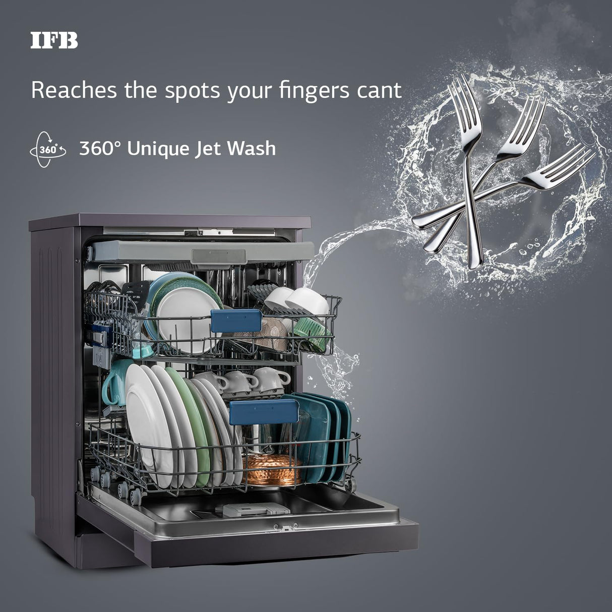 IFB Neptune VX16 Dishwasher (Inox Grey) (OPENBOX)