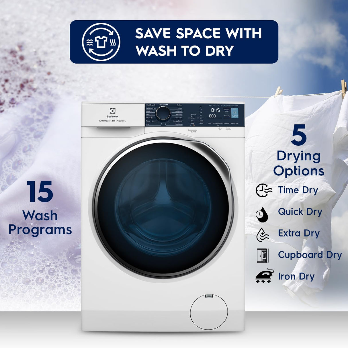 Electrolux UltimateCare 700 9/6 Kg Fully Automatic Front Load Washer Dryer (OPENBOX)