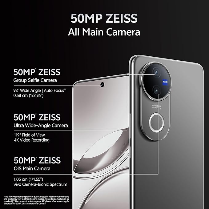 Vivo V50 5G (Titanium Grey, 8GB RAM, 256GB Storage)