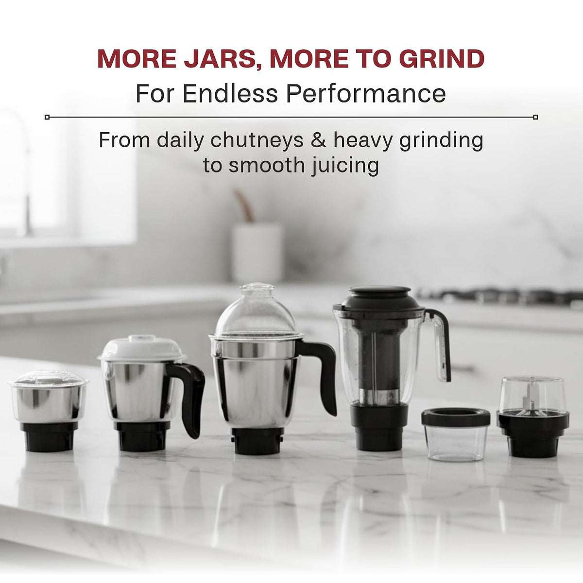 Butterfly Jet Elite 750W Mixer Grinder with 5 Jars - OPEN BOX