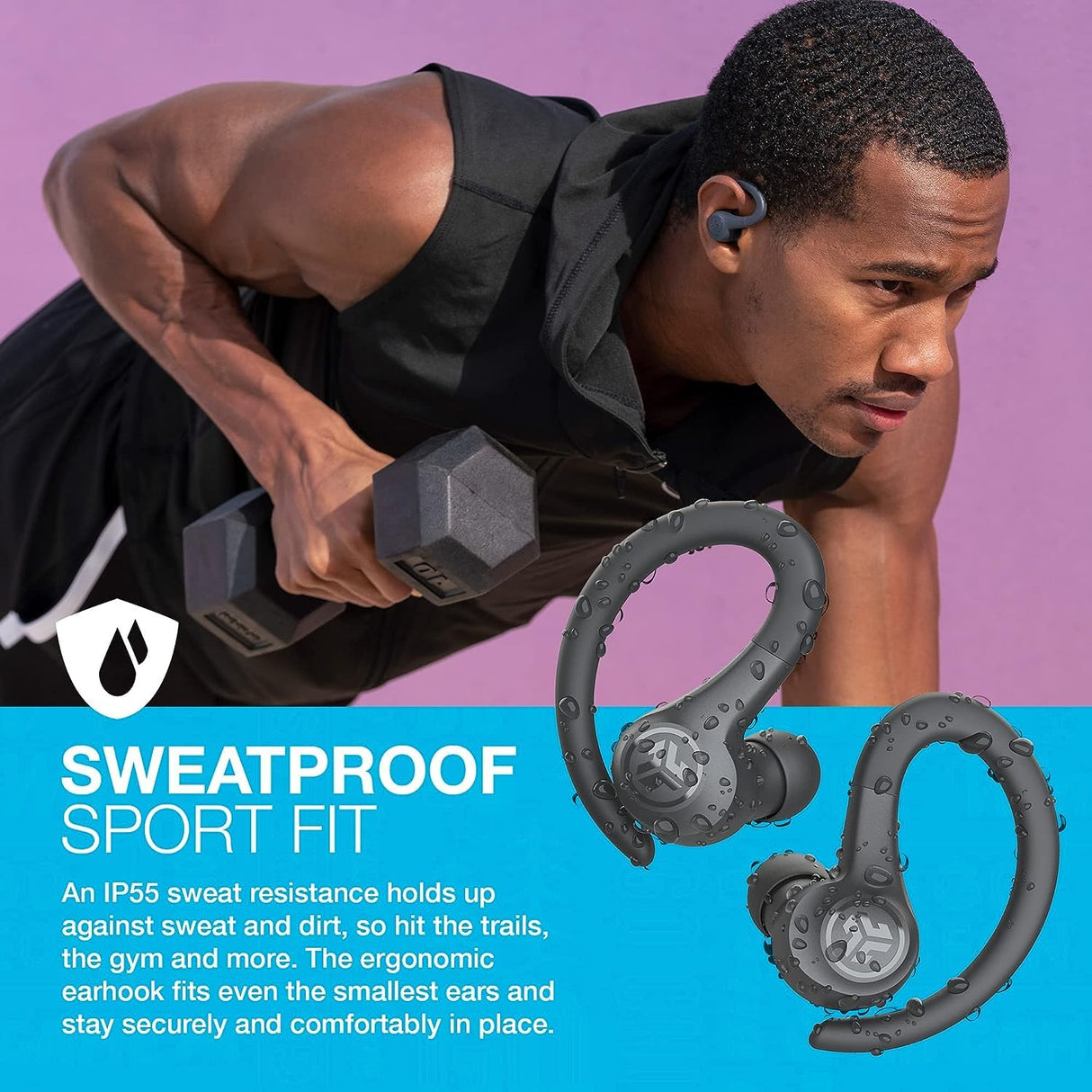 JLab Go Air Sport TWS Earbuds (Graphite) (OPENBOX)
