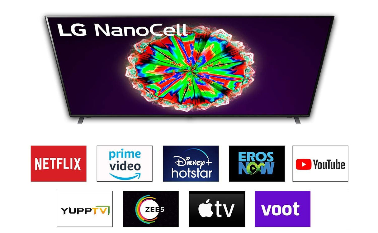 LG 139 cm (55 Inches) 4K Ultra HD Smart Nano Cell TV 55NANO80TNA (Ceramic Black) (OPENBOX)
