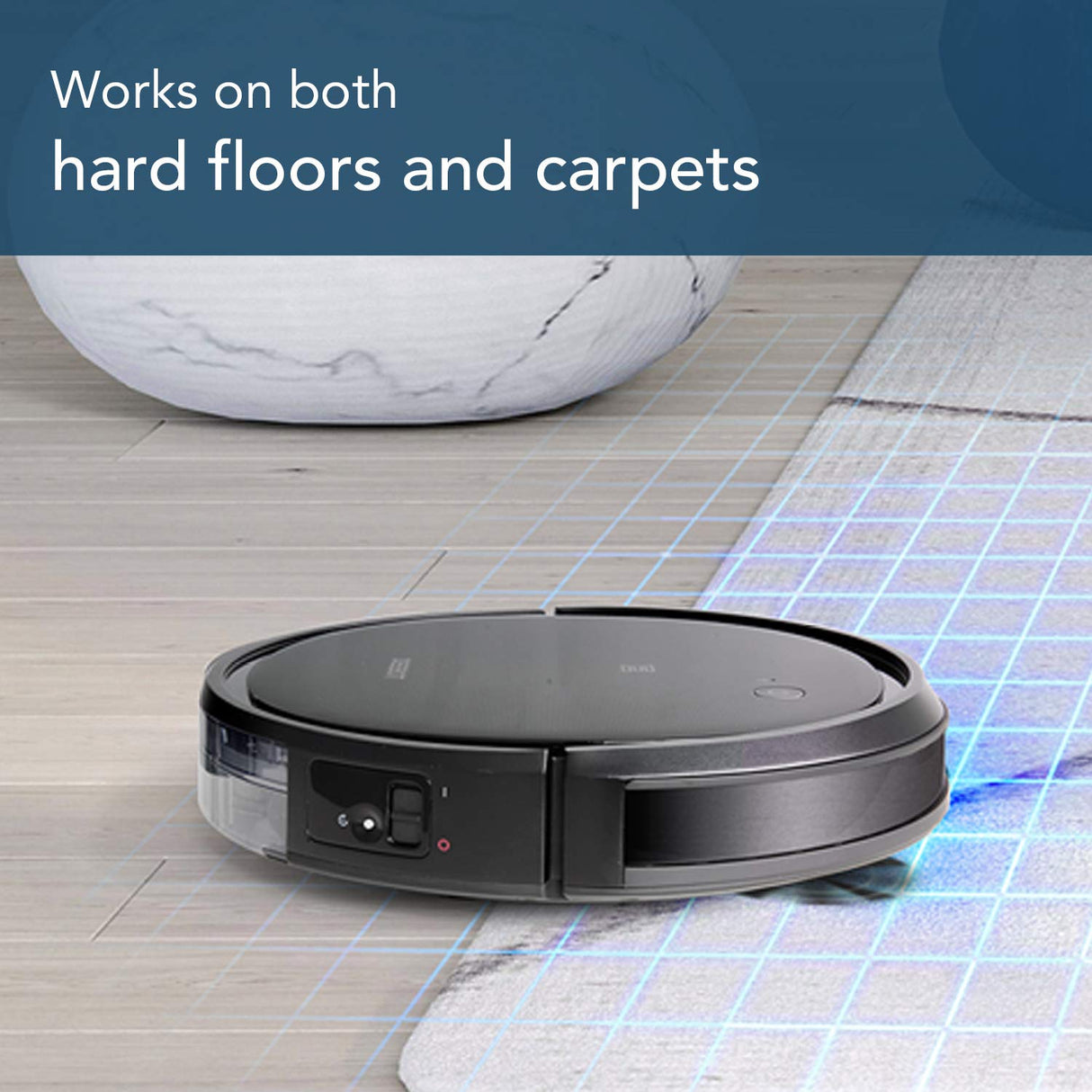 ECOVACS Deebot 500 Robotic Vacuum Cleaner with App & Voice Control, Strong Suction and Multiple Cleaning Modes, Self-Charging for Carpets & Hard Floors,work with Alexa (Black) (OPENBOX)