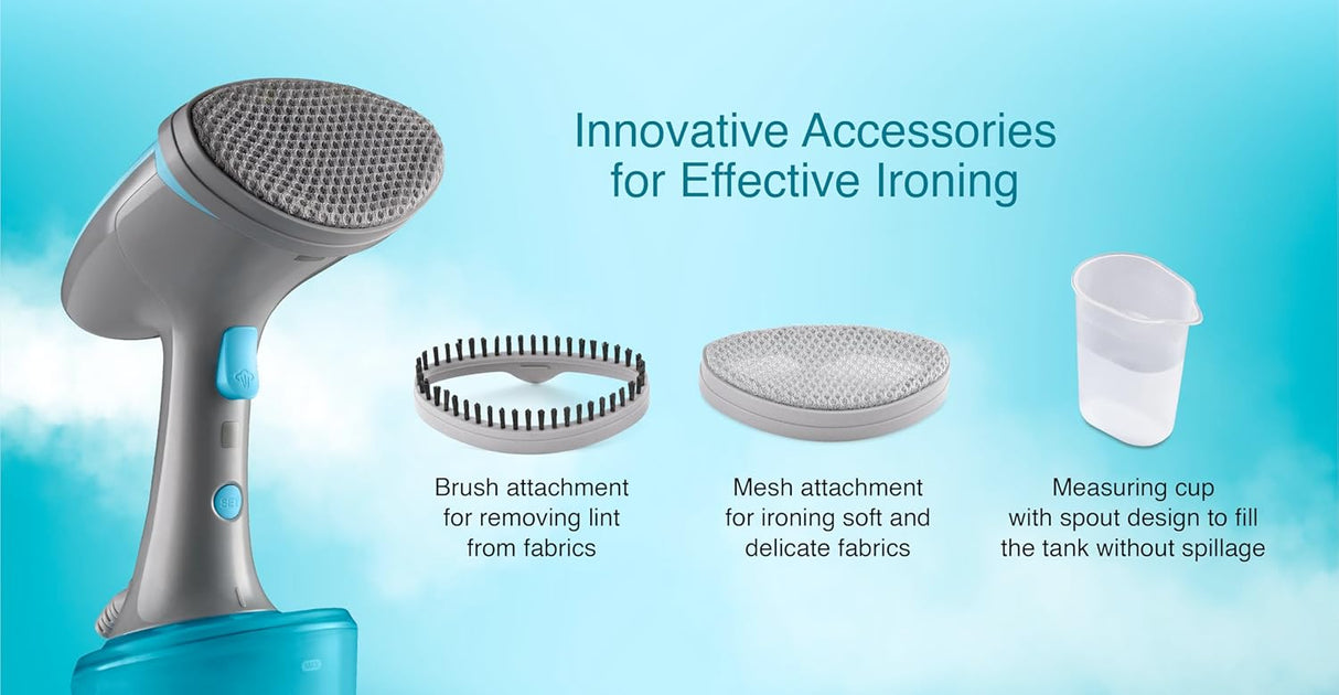 SHA Techne Direct 2000 Garment Steamer- Vertical Steaming,1600 Watts,Up to 28 G/Min Steam Output|320Ml Water Tank|Auto Shut Off After 20 Min|2 Steam Setting(White) (OPENBOX)